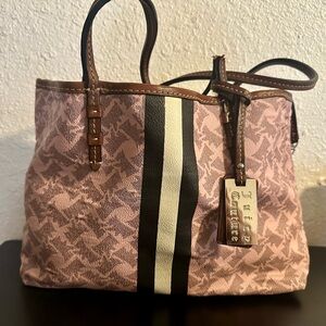 Juicy Couture Pink and Brown Patterned Tote